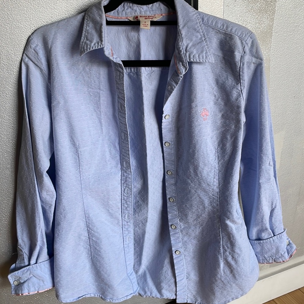 Brooks Brothers Women’s light-blue fitted collared shirt